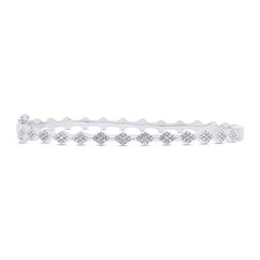 0.36ct 14k White Gold Diamond Pave Bangle