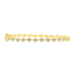 0.36ct 14k Yellow Gold Diamond Pave Bangle