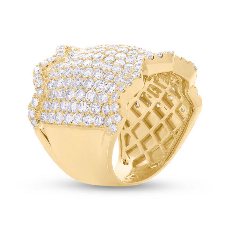 3.91ct 14k Yellow Gold Diamond Pave Lady's Ring