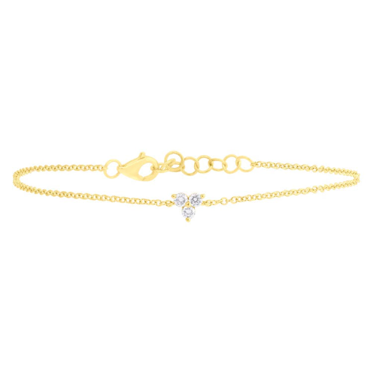 0.11ct 14k Yellow Gold Diamond Lady's Bracelet