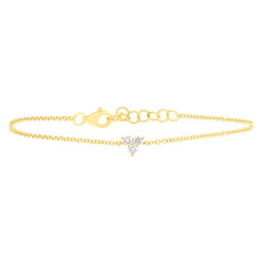 0.11ct 14k Yellow Gold Diamond Lady's Bracelet