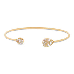 0.25ct 14k Yellow Gold Diamond Bangle