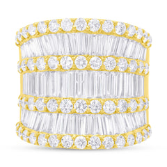 4.82ct 18k Yellow Gold Diamond Lady's Ring
