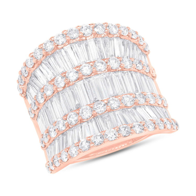 4.82ct 18k Rose Gold Diamond Lady's Ring