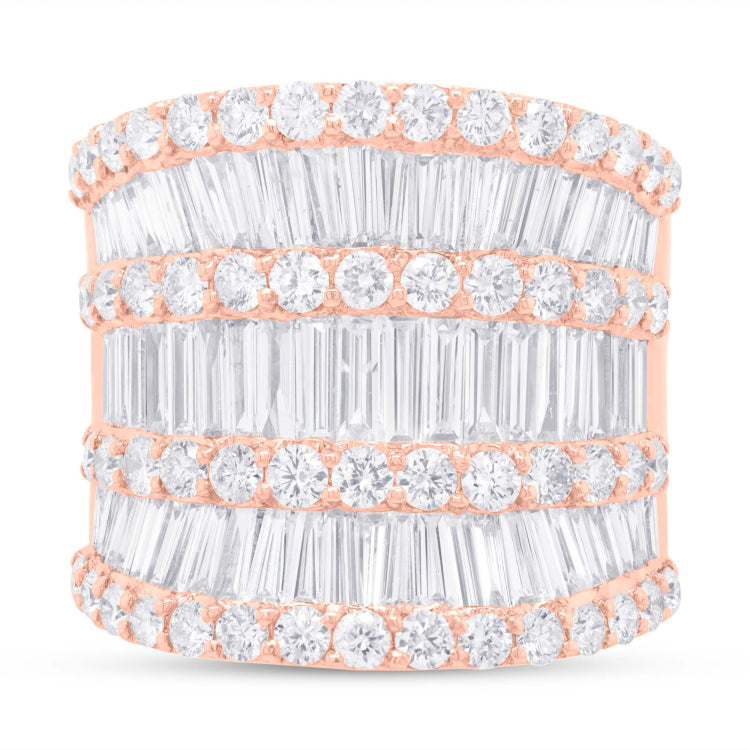 4.82ct 18k Rose Gold Diamond Lady's Ring