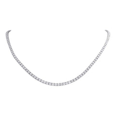 8.70ct 14k Yellow Gold Diamond Tennis Necklace 36