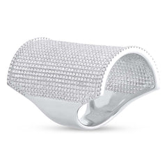 2.41ct 14k White Gold Diamond Pave Lady's Ring