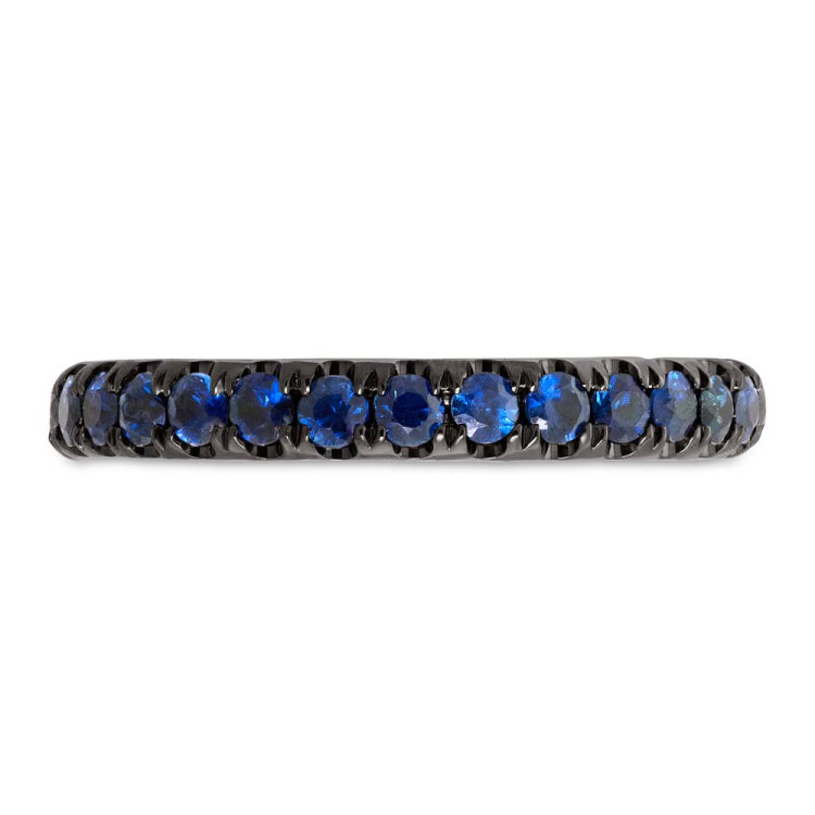 1.46ct 14k White Gold Blue Sapphire Eternity Band