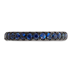 1.46ct 14k White Gold Blue Sapphire Eternity Band