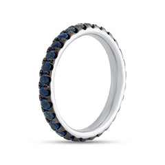 1.46ct 14k White Gold Blue Sapphire Eternity Band