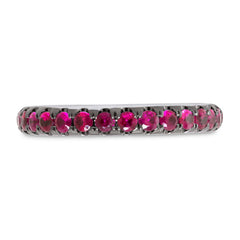 1.42ct 14k White Gold Ruby Eternity Band