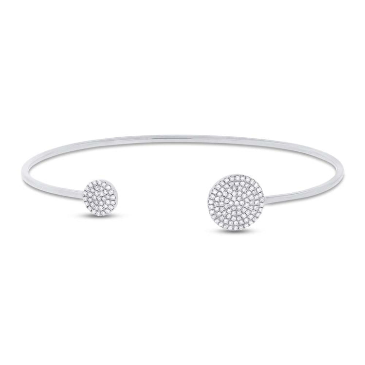 0.37ct 14k White Gold Diamond Bangle
