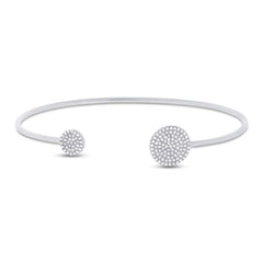 0.37ct 14k White Gold Diamond Bangle