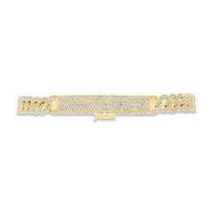 1.75ct 14k Yellow Gold Diamond Pave Chain Bracelet