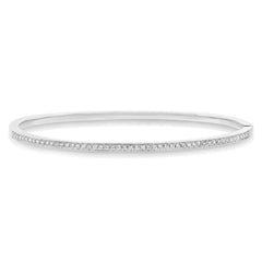 0.50ct 14k White Gold Diamond Bangle