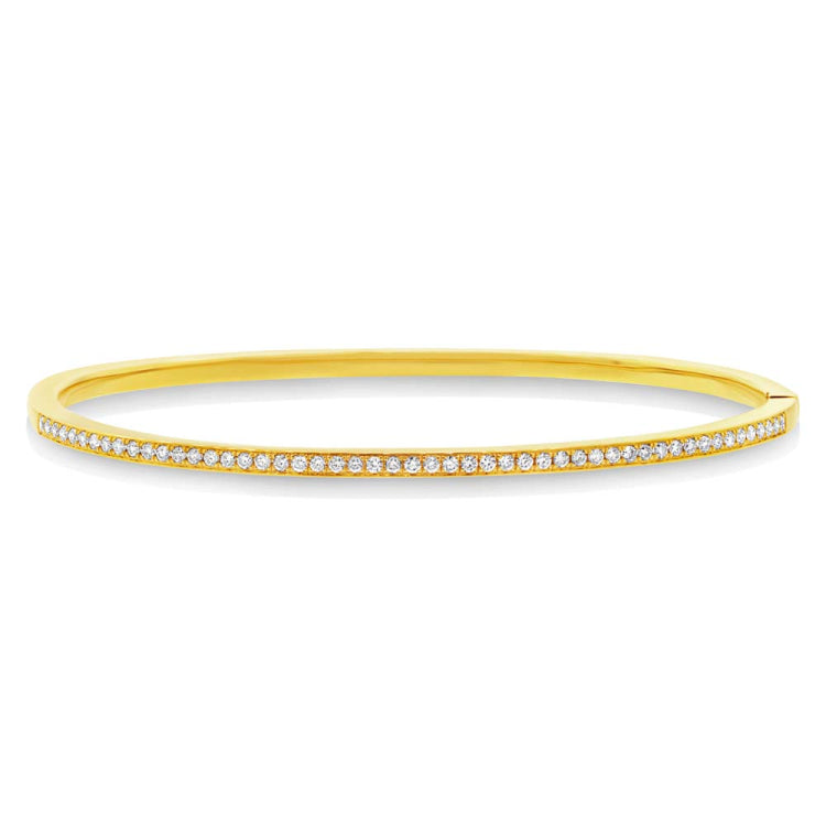 0.50ct 14k Yellow Gold Diamond Bangle