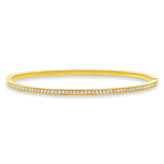 0.50ct 14k Yellow Gold Diamond Bangle