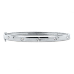 0.38ct 14k White Gold Diamond Bangle