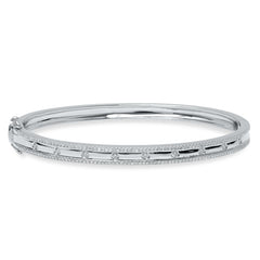 0.62ct 14k White Gold Diamond Bangle