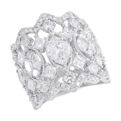 4.14ct 14k White Gold Diamond Lady's Ring