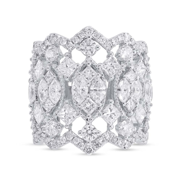 4.14ct 14k White Gold Diamond Lady's Ring