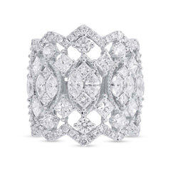 4.14ct 14k White Gold Diamond Lady's Ring