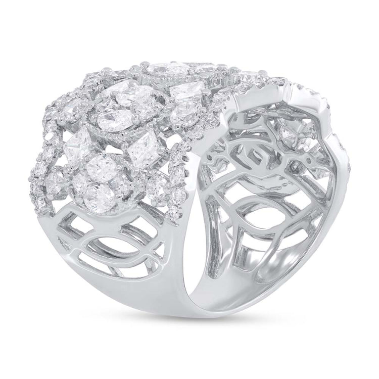 4.14ct 14k White Gold Diamond Lady's Ring