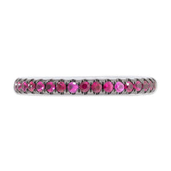 0.32ct 14k White Gold Ruby Lady's Band