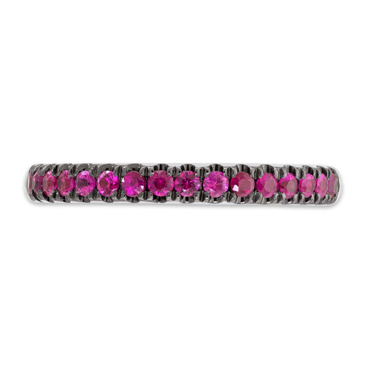 0.39ct 14k White Gold Ruby Lady's Band