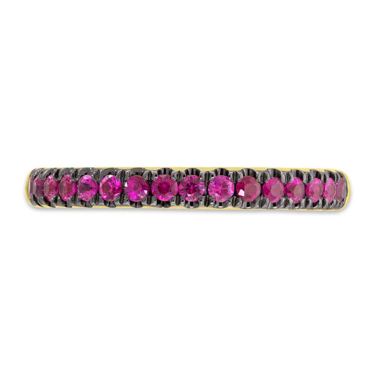 0.39ct 14k Yellow Gold Ruby Lady's Band