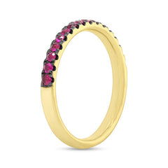 0.39ct 14k Yellow Gold Ruby Lady's Band
