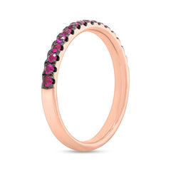 0.39ct 14k Rose Gold Ruby Lady's Band
