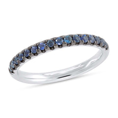 0.41ct 14k White Gold Blue Sapphire Lady's Band