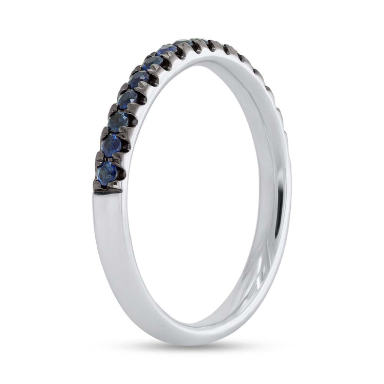 0.41ct 14k White Gold Blue Sapphire Lady's Band