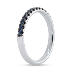 0.41ct 14k White Gold Blue Sapphire Lady's Band