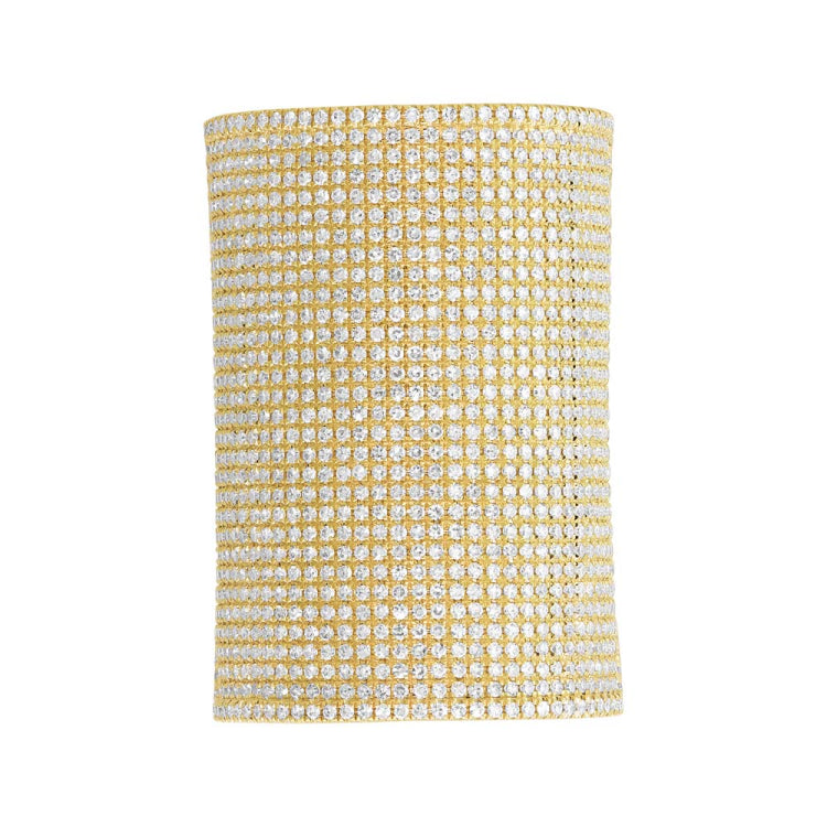 2.41ct 14k Yellow Gold Diamond Pave Lady's Ring