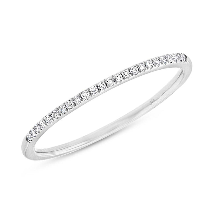 0.06ct 14k White Gold Diamond Lady's Band Size 4.5