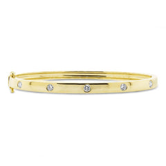 0.38ct 14k Yellow Gold Diamond Bangle