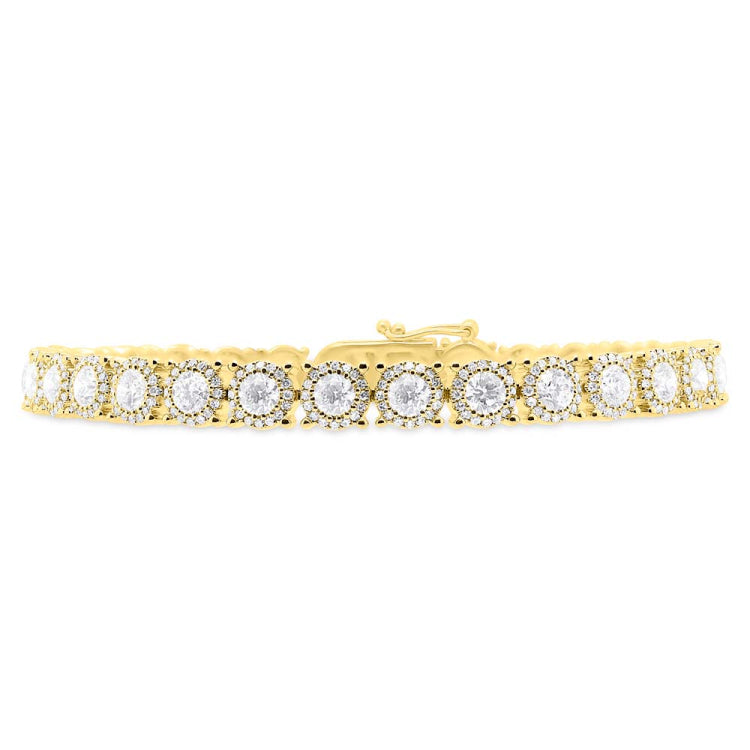 7.43ct 14k Yellow Gold Diamond Lady's Bracelet