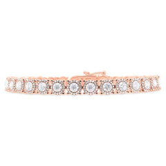 7.43ct 14k Rose Gold Diamond Lady's Bracelet