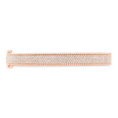 1.00ct 14k Rose Gold Diamond Pave Bangle