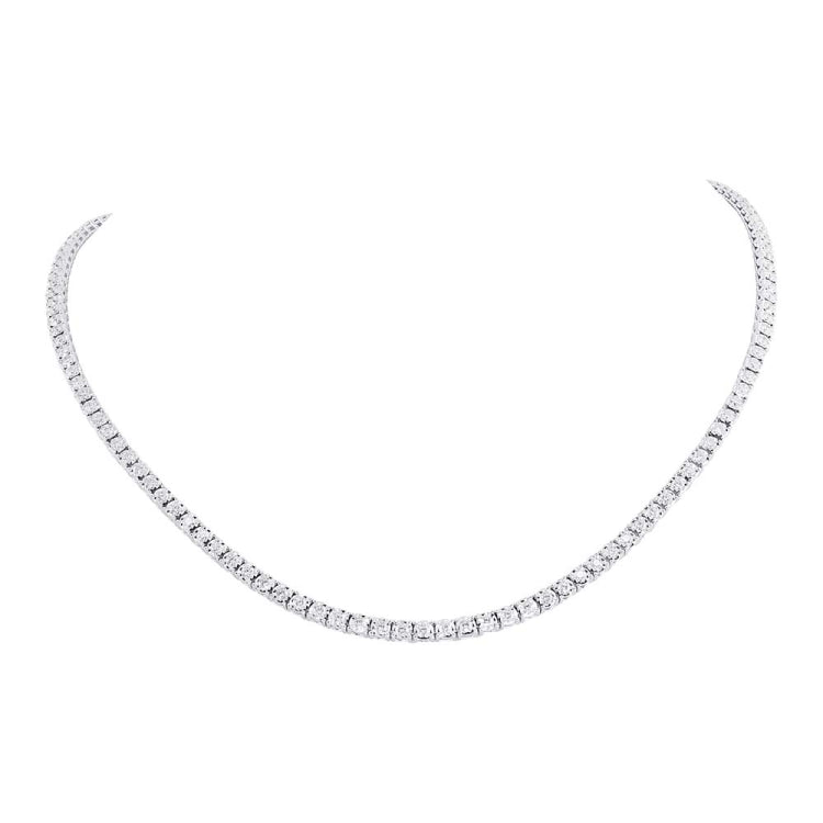 3.96ct 14k White Gold Diamond Tennis Necklace