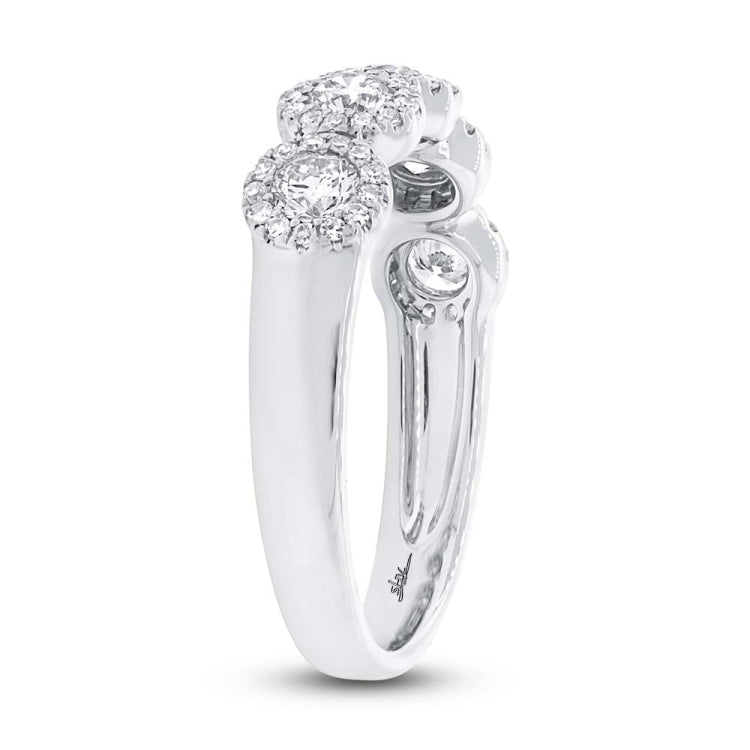 0.70ct 14k White Gold Diamond Lady's Band Size 6.5