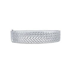 2.17ct 14k White Gold Diamond Bangle