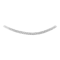 2.41ct 14k White Gold Diamond Pave Chain Choker