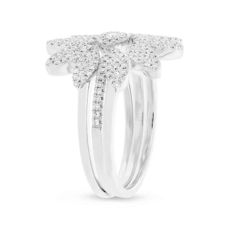 0.49ct 14k White Gold Diamond Lady's Ring 3-pc Size 6.5