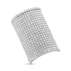 4.98ct 14k White Gold Diamond Pave Lady's Ring