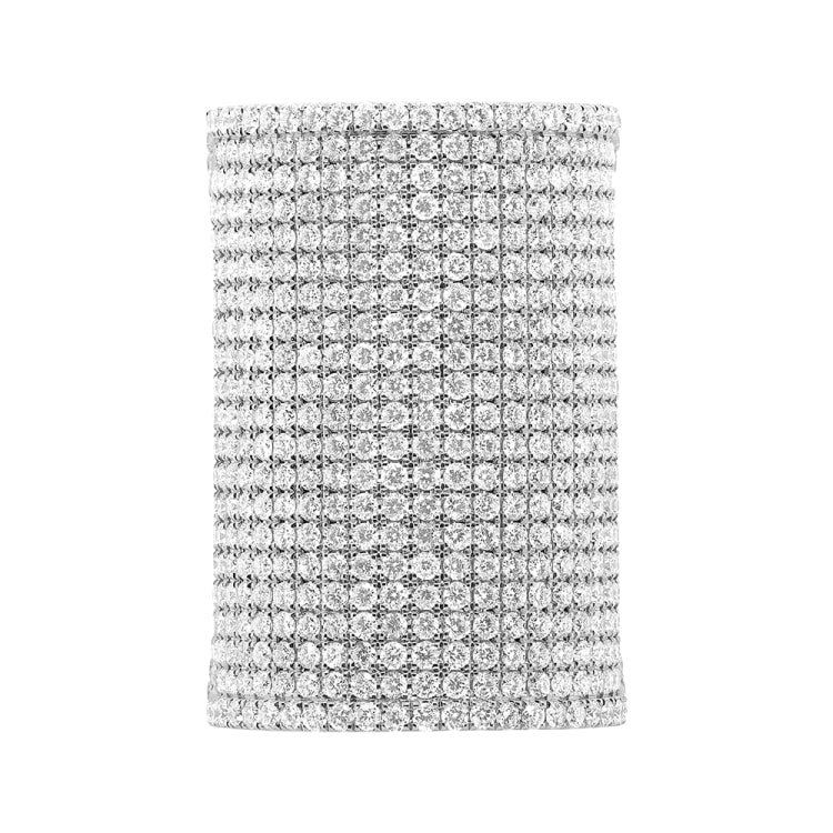 4.98ct 14k White Gold Diamond Pave Lady's Ring