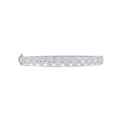 3.17ct 14k White Gold Diamond Bangle