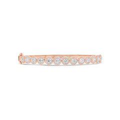 3.17ct 14k Rose Gold Diamond Bangle